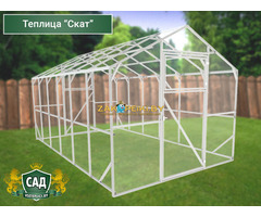 Теплица из тубы 20х20 , 40х20. Надежный каркас, долговечный сотовый поликарбонат. Доставка - 8