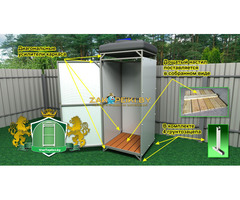 Летний душ с тамбуром , без тамбура и с раздевалкой. Доставка.Бак от 55 до 200 литров - 8