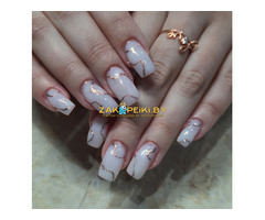 Наращивание ногтей, коррекция, маникюр, педикюр,  окраска и коррекция бровей