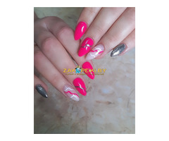 Наращивание ногтей, коррекция, маникюр, педикюр,  окраска и коррекция бровей