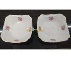 Польский фарфор: 2 чайные пары + 2 салатника