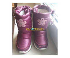 Сапожки зимние на овчине, р24, б.у в отличном состоянии
