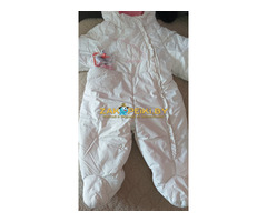 Комбинезон белый (Бимоша) для девочки на 3-9мес