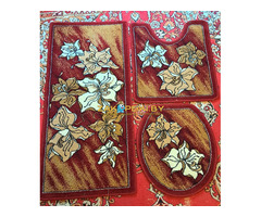 Комплект ковриков жаккардовых двухполотных в ванну и туалет-3шт, новый