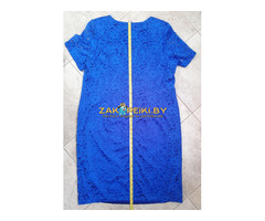 Нарядное, гипюровое платье, синее, размер 58 (Как новое) - 6