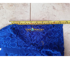 Нарядное, гипюровое платье, синее, размер 58 (Как новое) - 8