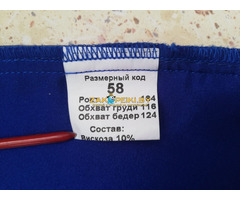 Нарядное, гипюровое платье, синее, размер 58 (Как новое) - 10