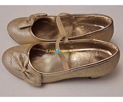 Туфли на выпускной золотые в блестках Ангел, на р.29,5-30 (стелька 20см), б.у