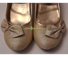 Туфли на выпускной золотые в блестках Ангел, на р.29,5-30 (стелька 20см), б.у