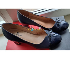 Туфли лодочки синие с бантиком, р.36, новые, в коробке