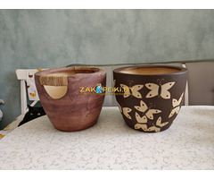 Кашпо керамические за 70 и 140 рублей
