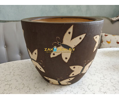 Кашпо керамические за 70 и 140 рублей