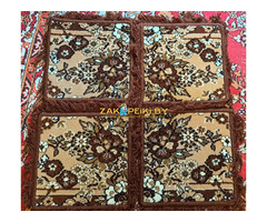 Комплект на стулья коричневый-4шт, новый, ковровый, размер 35-35см