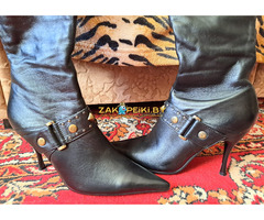 Сапоги-батфорты демисезонные женские р.37 на каблуке, б.у