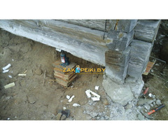 Поднятие деревянных домов, замена фундамента, венцов