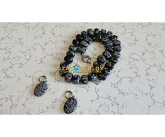 Бусы + серьги из гагата - 9